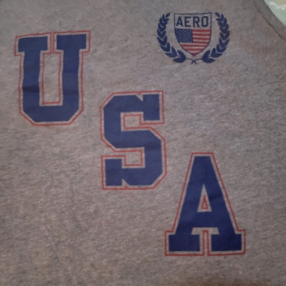 Aéropostale Charcoal Tank Top 100% Cotton Men's Size S - Picture 2 of 6